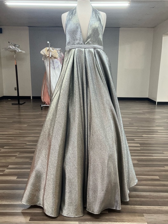 JVN by Jovani Dresses & Skirts - JVN by Jovani Silver Halter A-Line Prom Gown